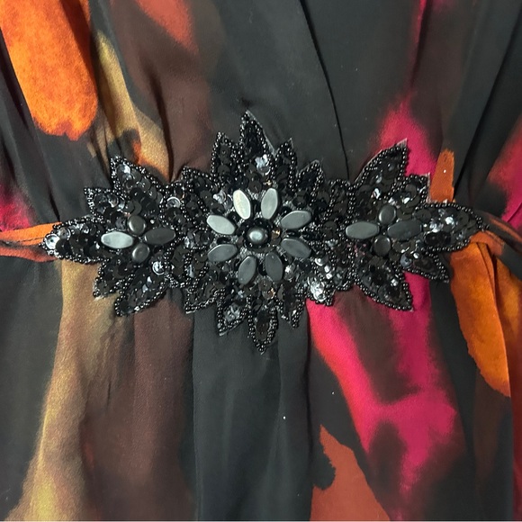 Y2K TAPE MEASURE Sheer Abstract Beaded Top Indie Sleeze Whimsigoth Glam Size XL - Picture 5 of 12